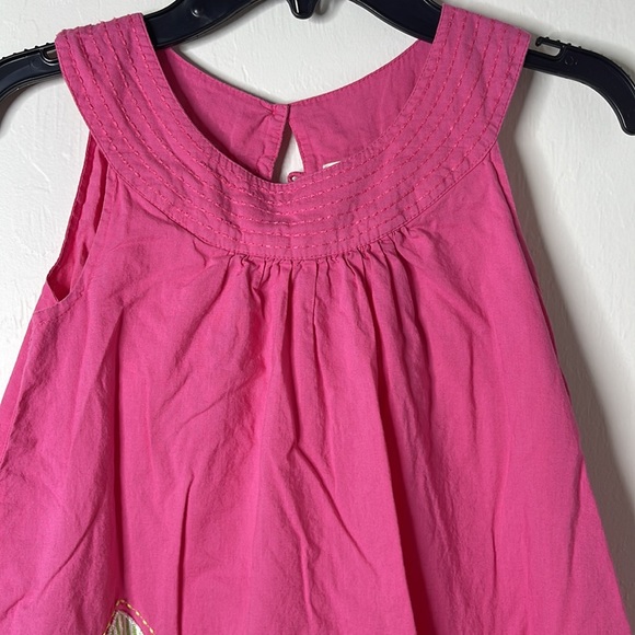 Mini Boden Sundress Size 9-10Y Pink Floral Appliqué Sleeveless - Picture 3 of 9